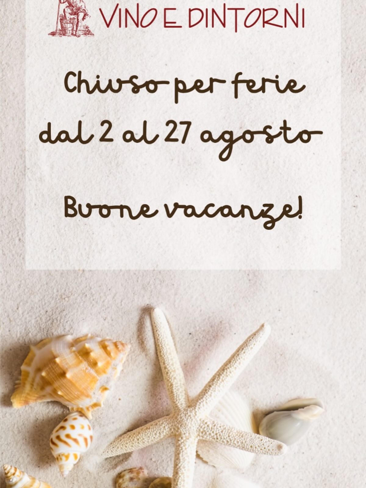 Inizia oggi l’ultima settimana prima delle vacanze estive. L’enoteca, ancora per questa settimana, è aperta…